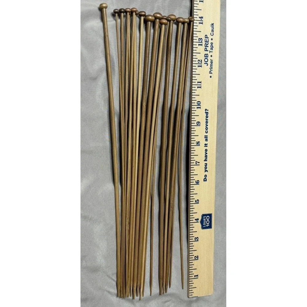 14 Inch Single Point Bamboo Knitting Only‎ 18pcs